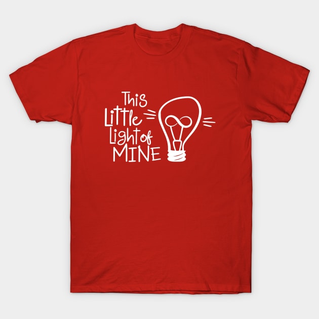 Light It Up Red for Autism Acceptance T-Shirt by hawkadoodledoo